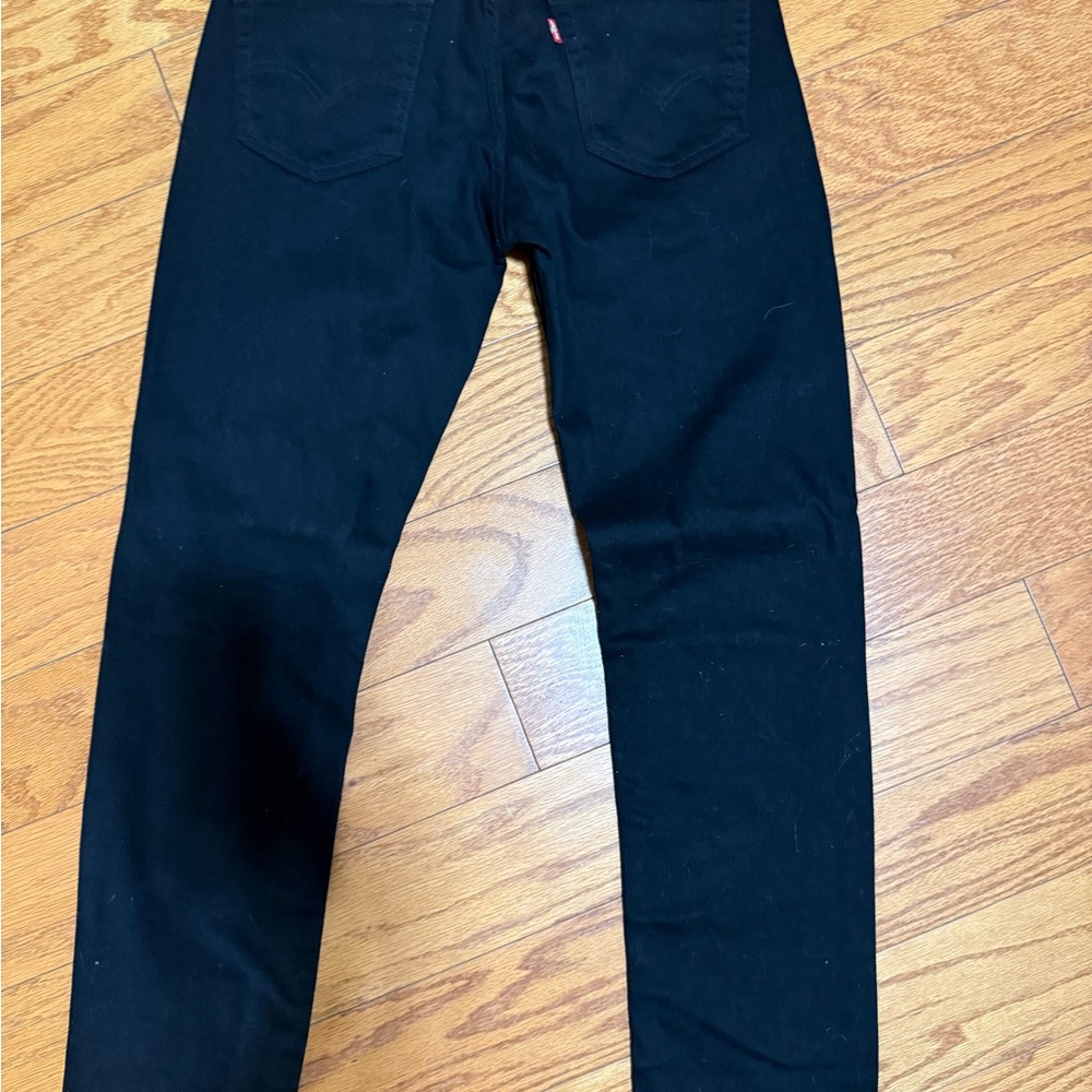 Levi's Black 511 Slim Jeans with Leather Patch